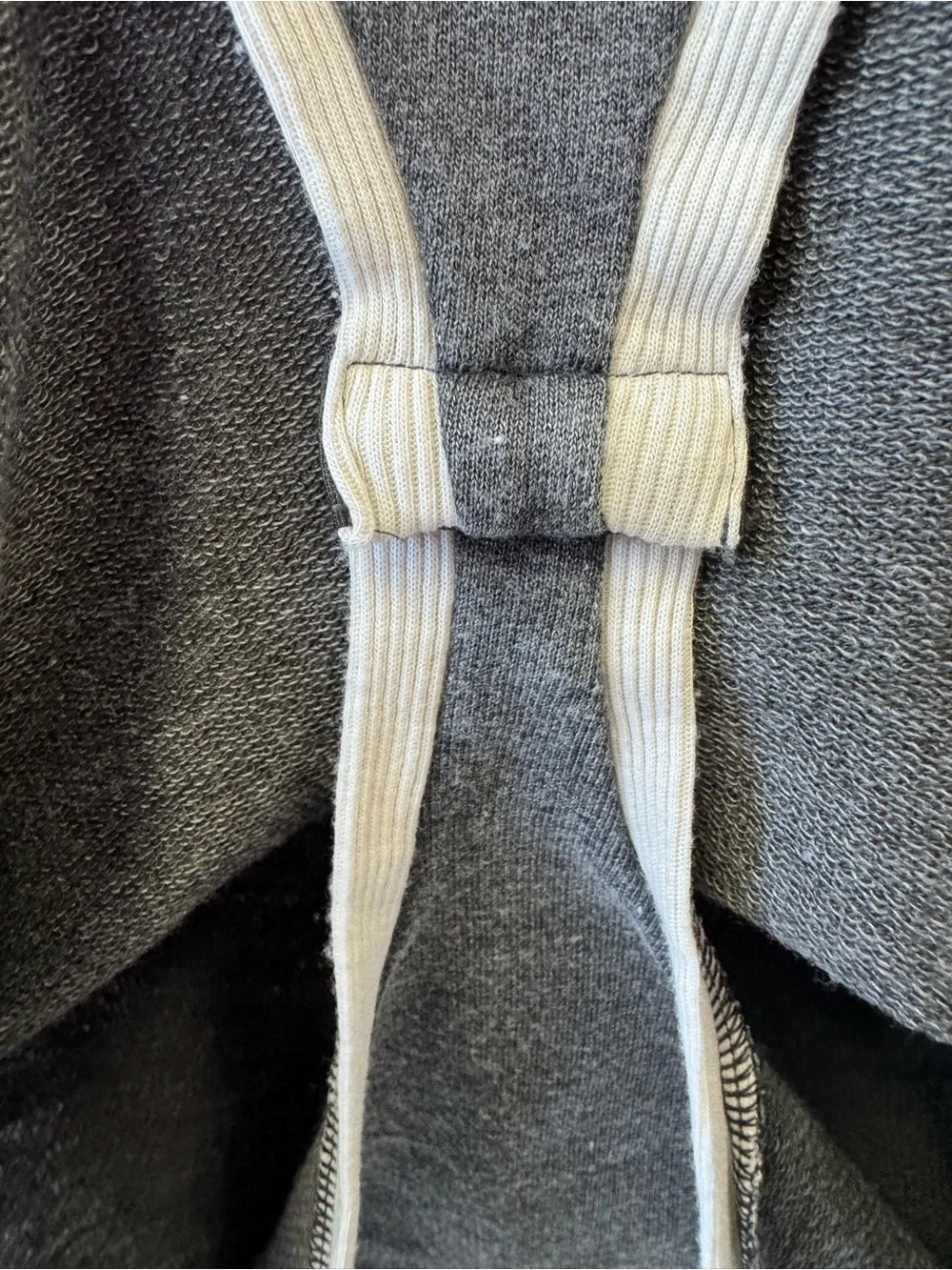 Free People Intimately Cozy Cool Girl Tank Bodysuit grey with ivory trim